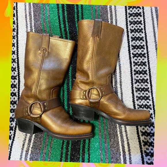 FRYE ☀️ Cognac Harness 12R Boots - Picture 7 of 16